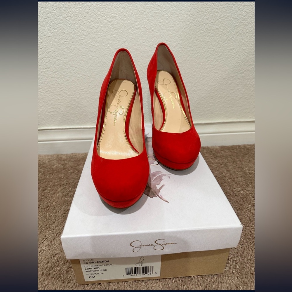Jessica Simpson Bold Red Heels